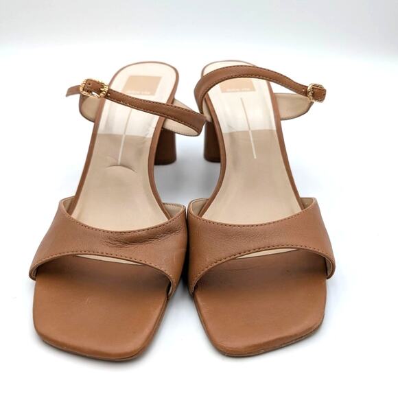 Dolce Vita Nattie Slide Sandal Open Square Toe Women's Tan Size US10 EU41 - Picture 2 of 12